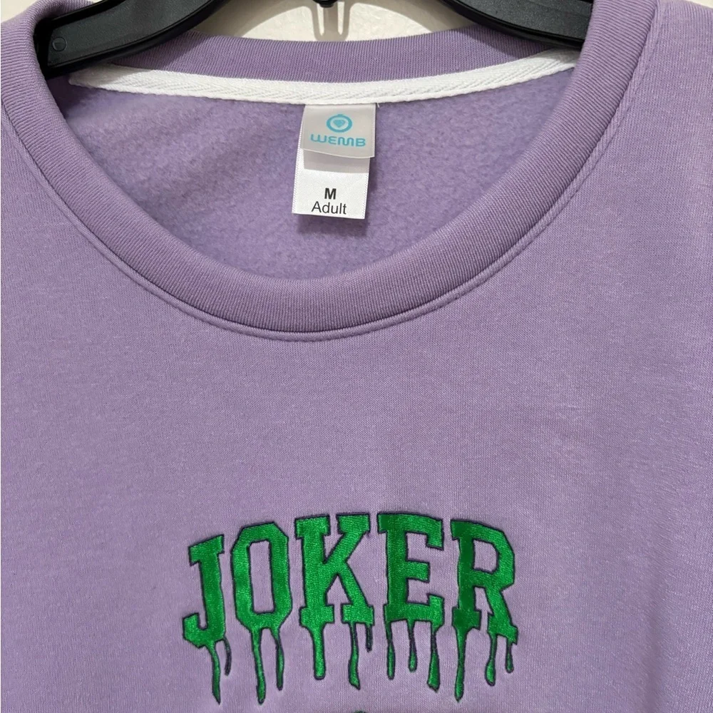 Purple Joker Sweatshirt Adult size medium - Picture 3 of 4